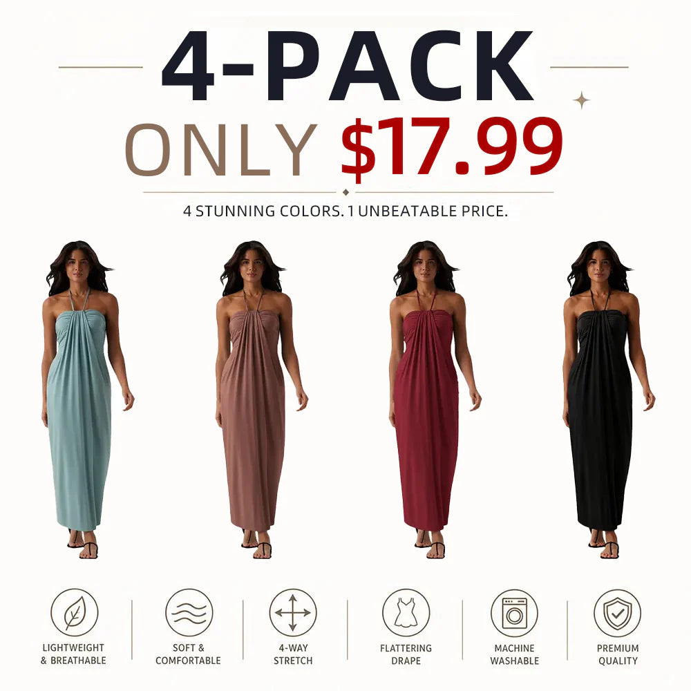 Halter Tie Back Maxi Dress with Pockets