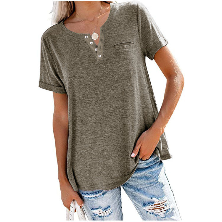 💓Quality Cotton Short-Sleeved T-shirt with Pocket